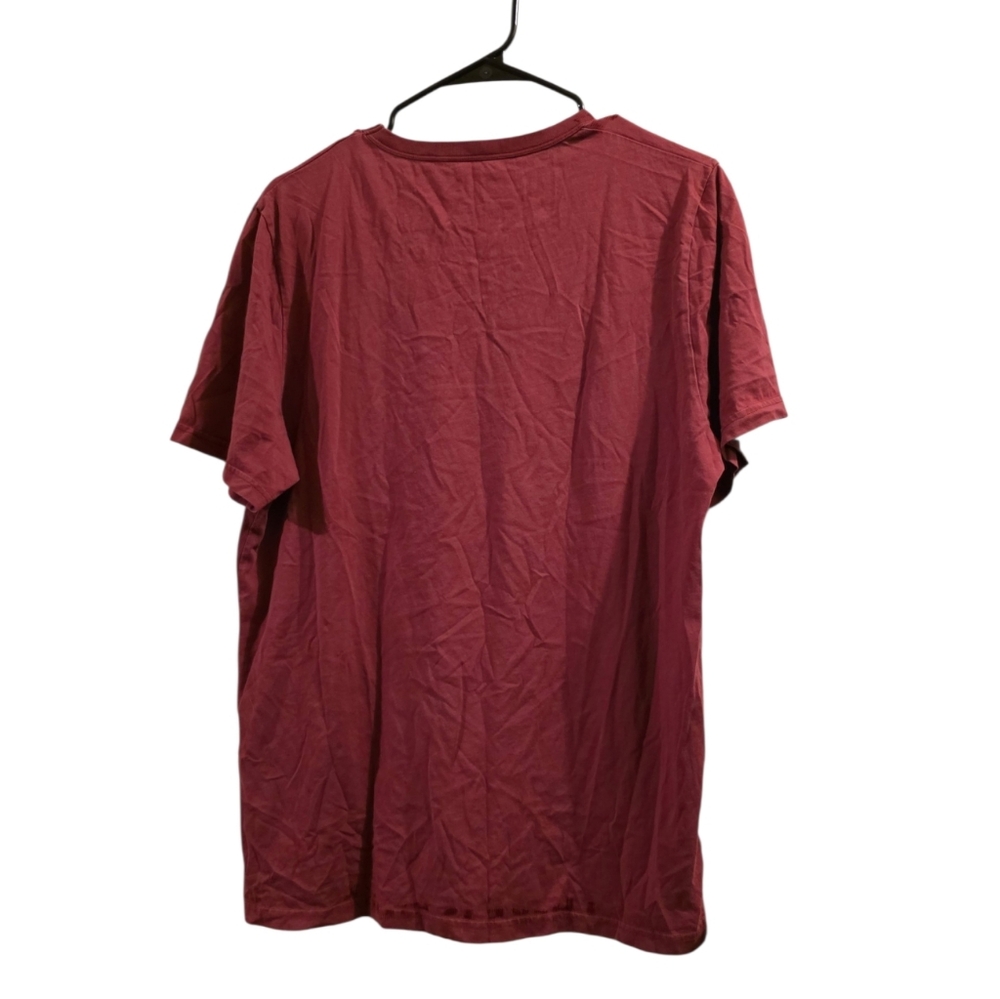 Maison Margiela Aids Awareness T Shirt V Neck Burgundy Size L - Picture 3 of 10